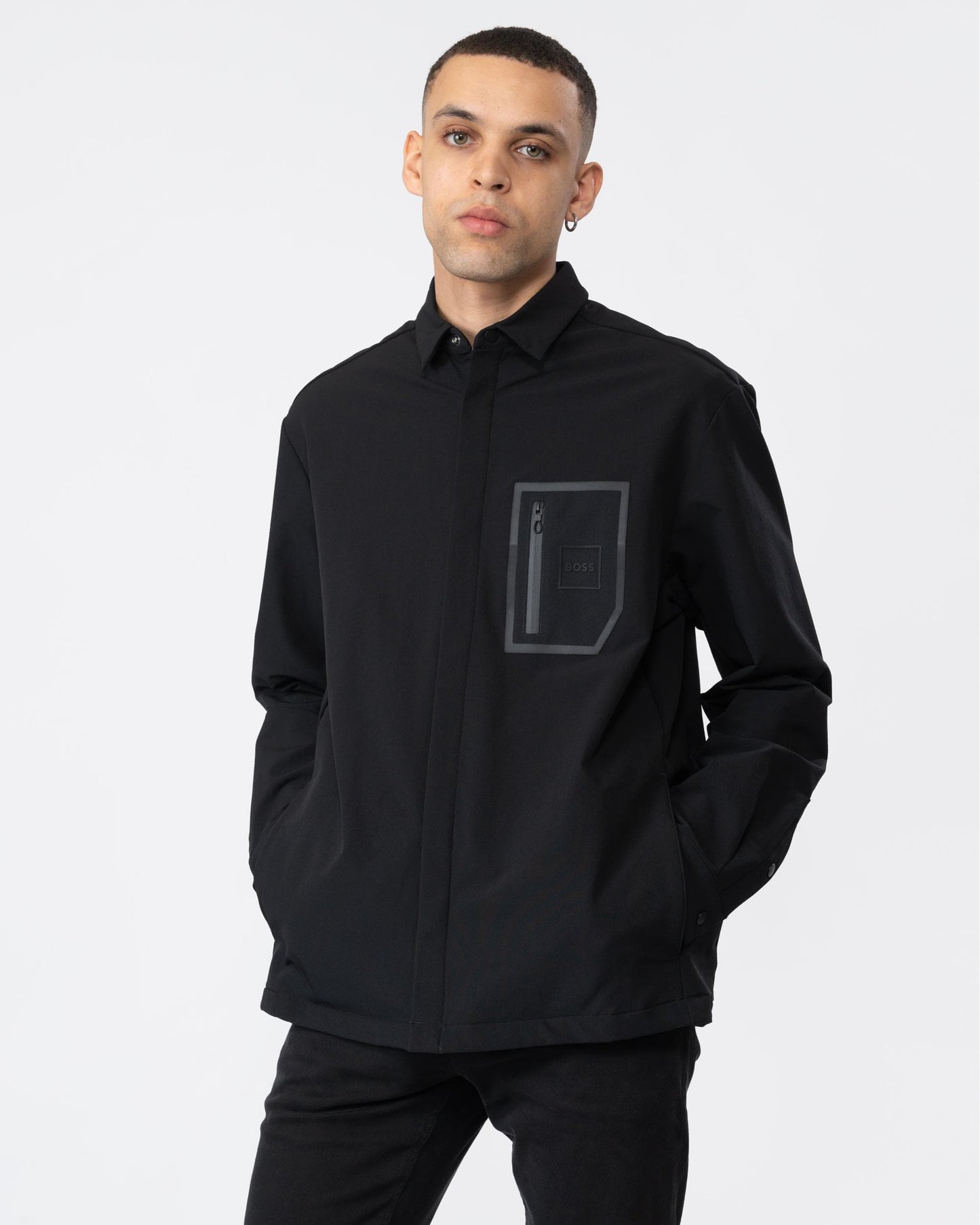 BOSS Green BUREL_X Mens Fleece Lined Overshirt