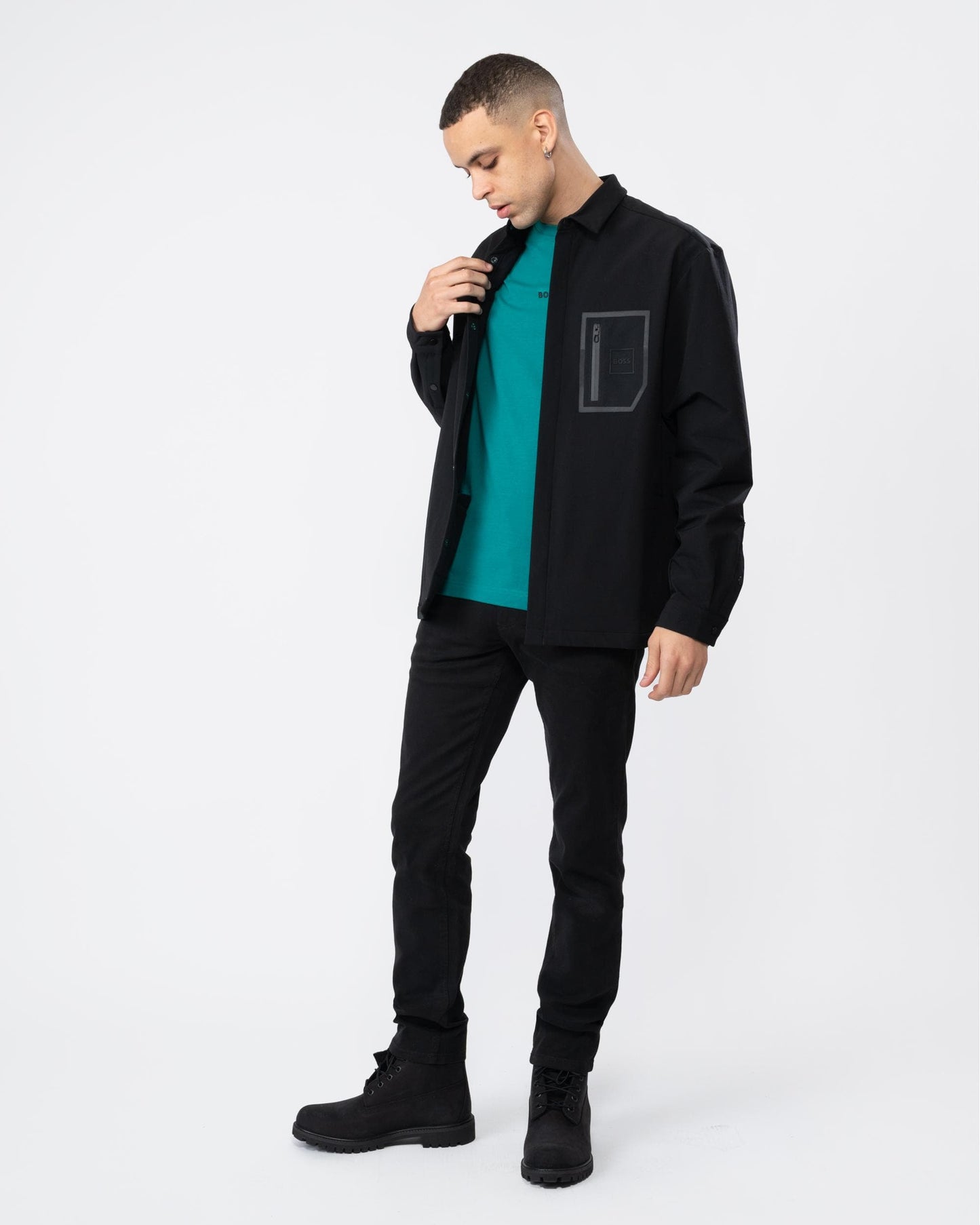 BOSS Green BUREL_X Mens Fleece Lined Overshirt