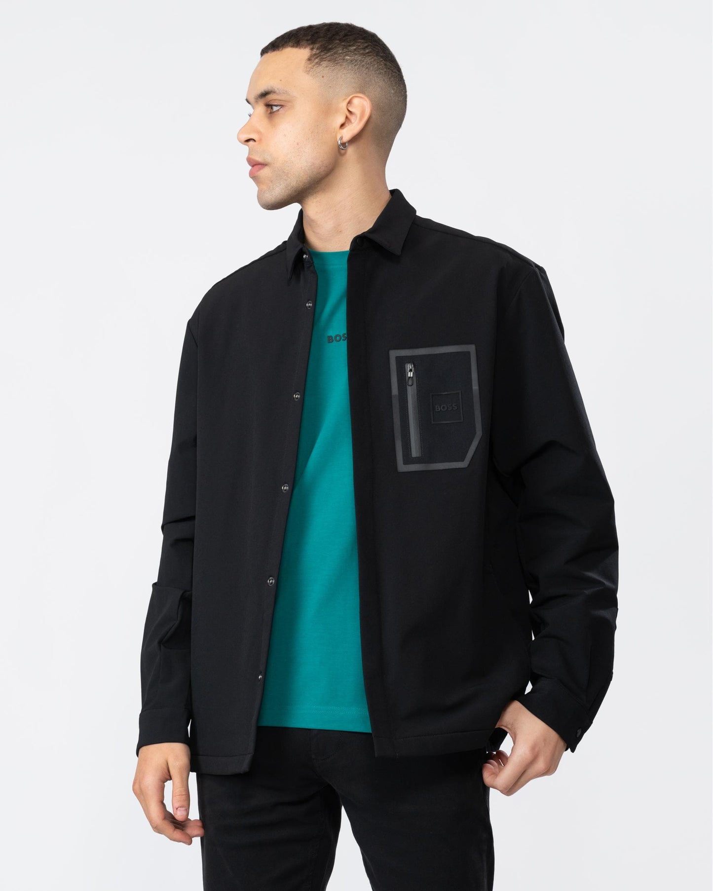 BOSS Green BUREL_X Mens Fleece Lined Overshirt