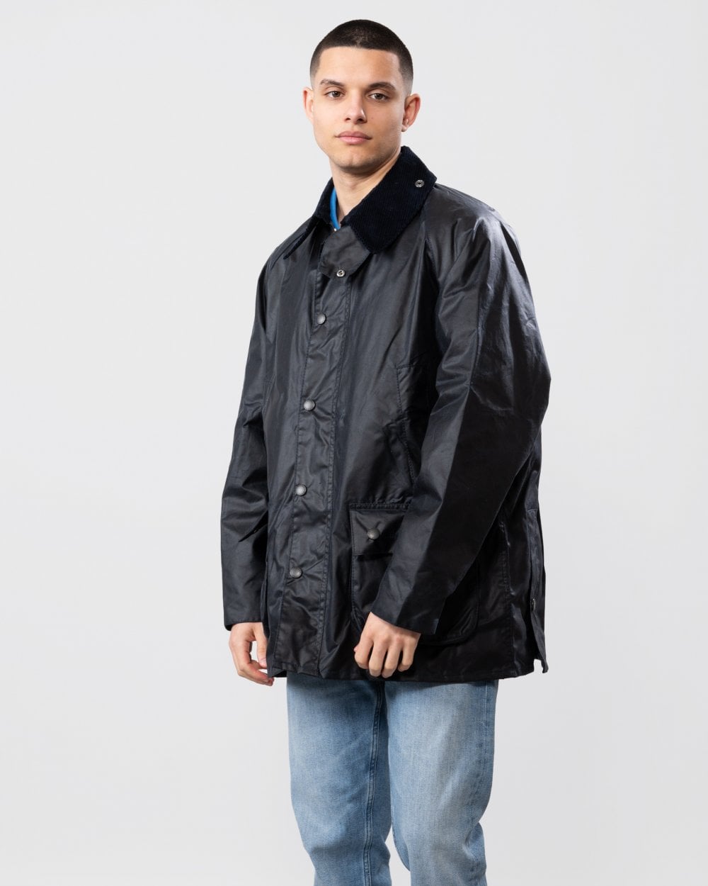 Barbour Bedale Mens Wax Jacket - Navy