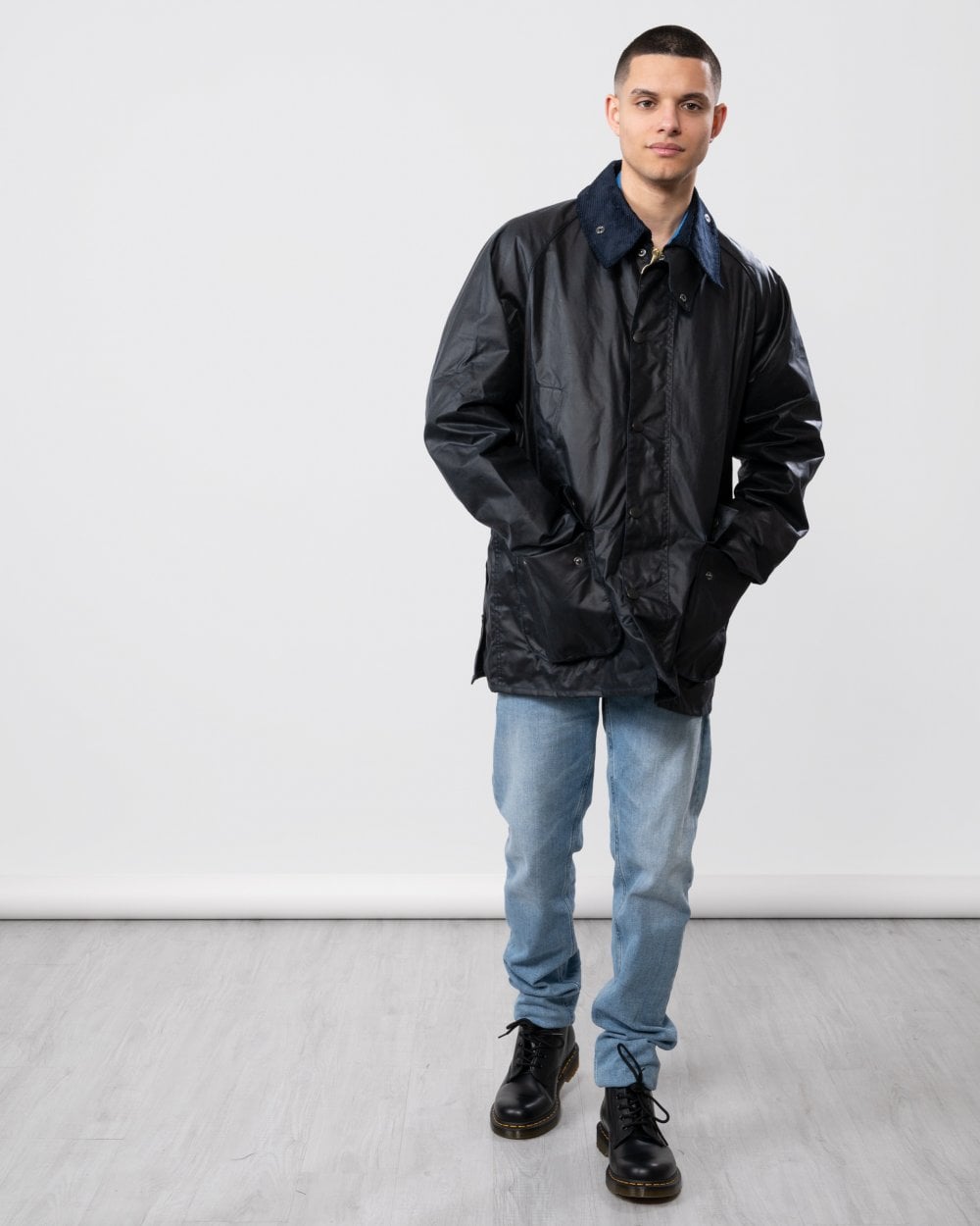 Barbour Bedale Mens Wax Jacket - Navy