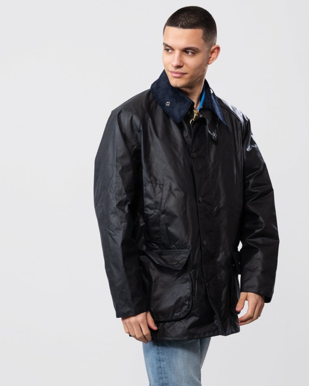 Barbour Bedale Mens Wax Jacket - Navy
