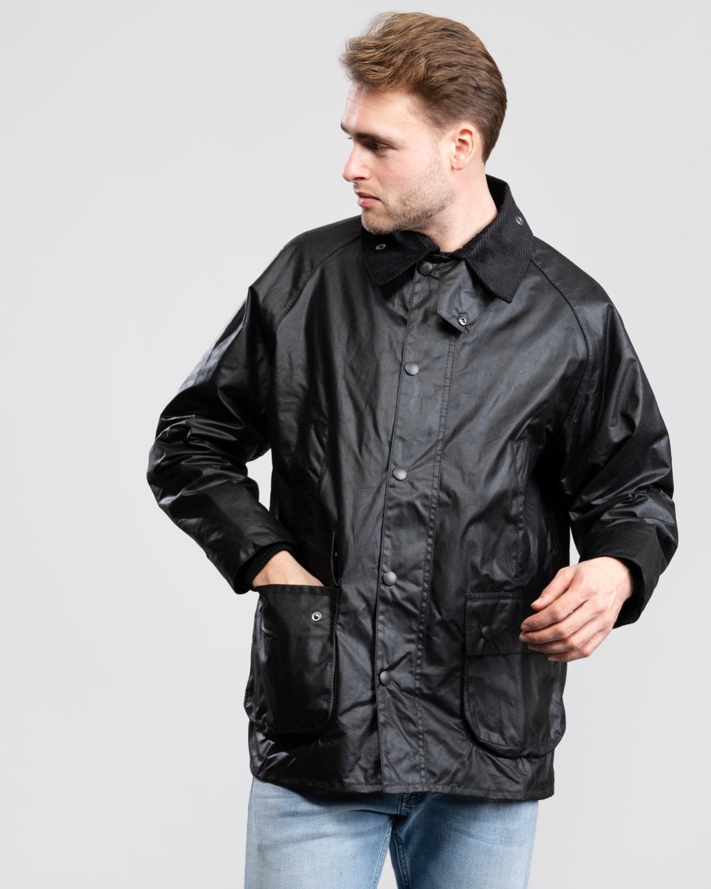 Barbour Bedale Mens Wax Jacket - Black