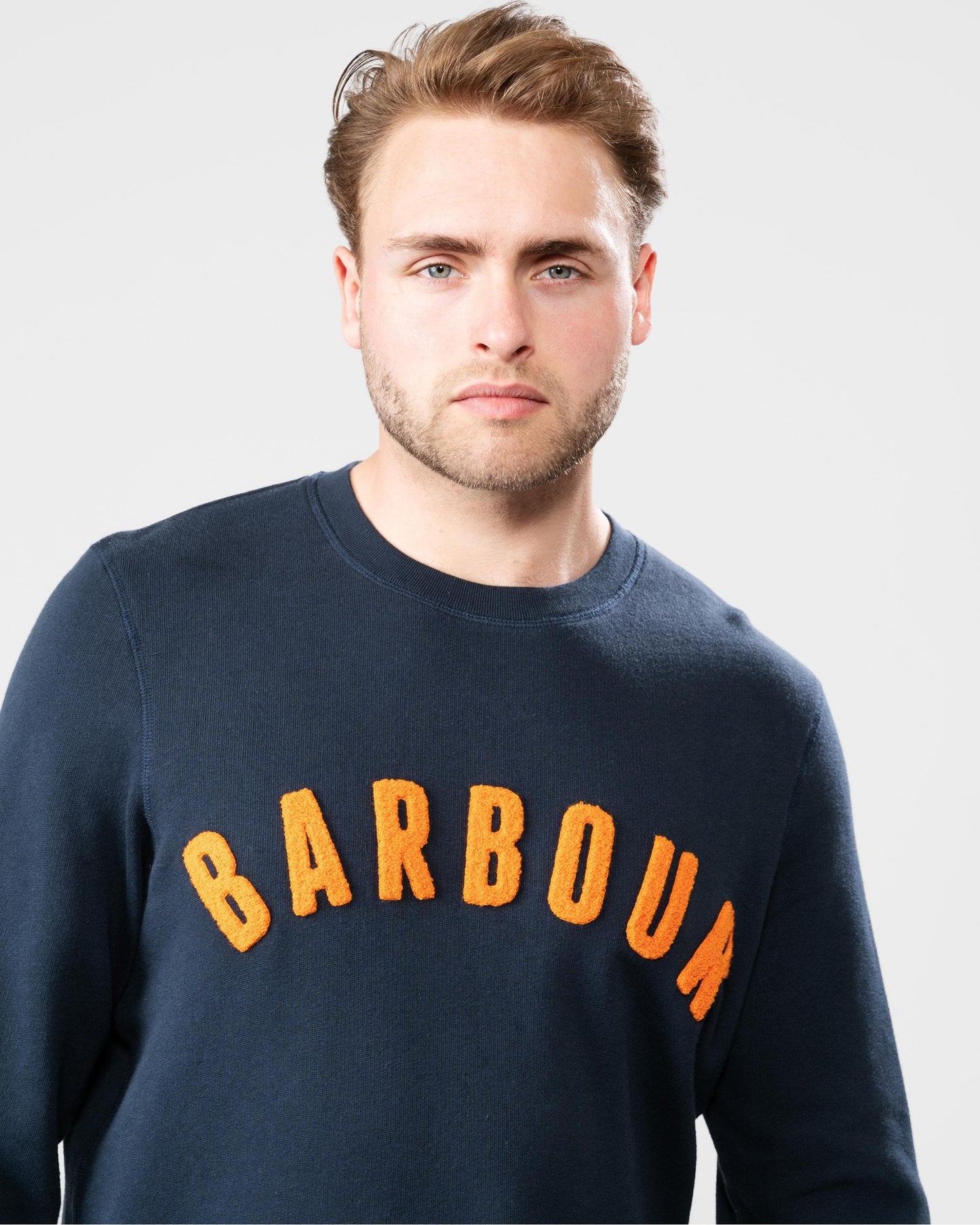 Barbour Prep Logo Crew Mens Sweatshirt - Navy