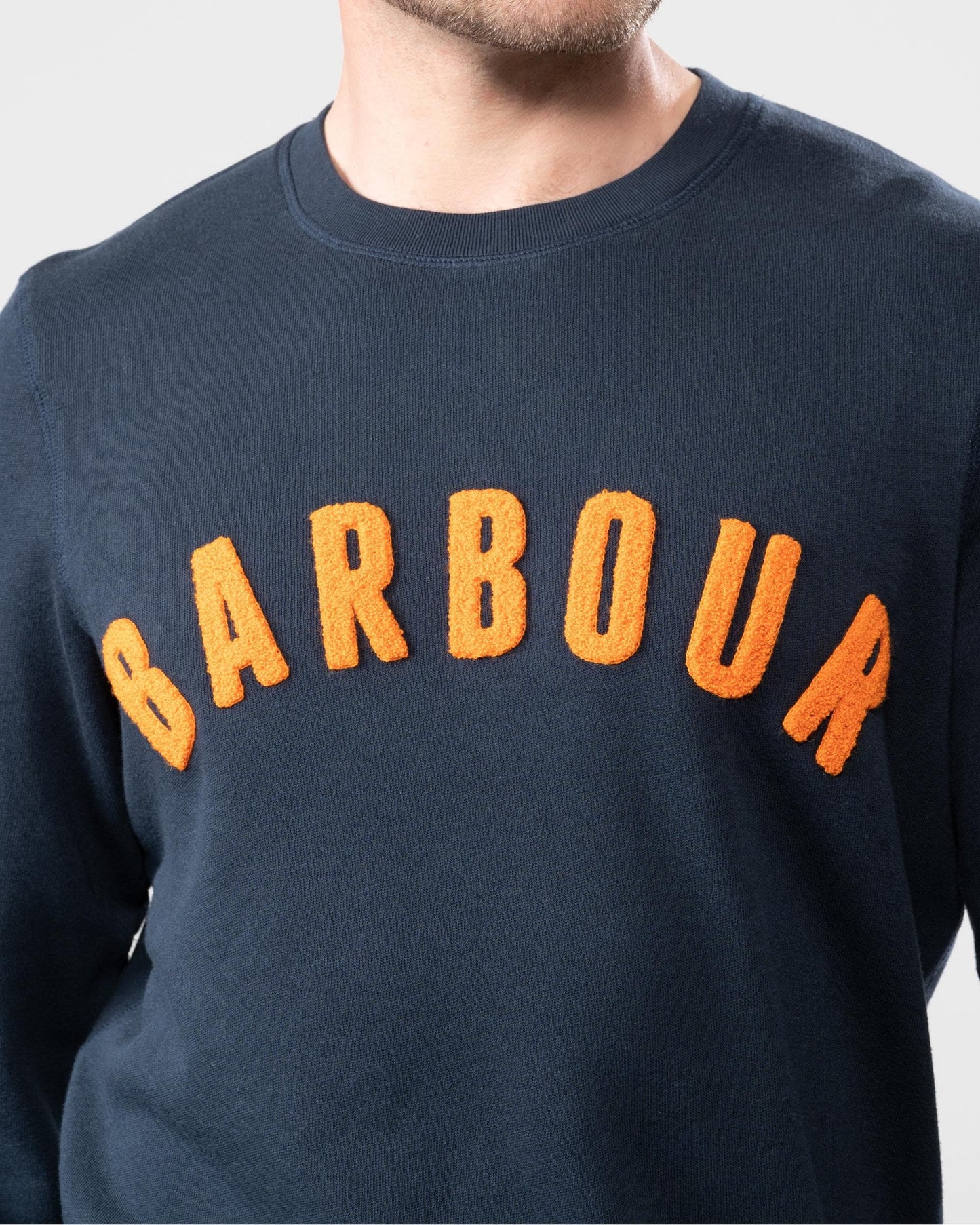 Barbour Prep Logo Crew Mens Sweatshirt - Navy