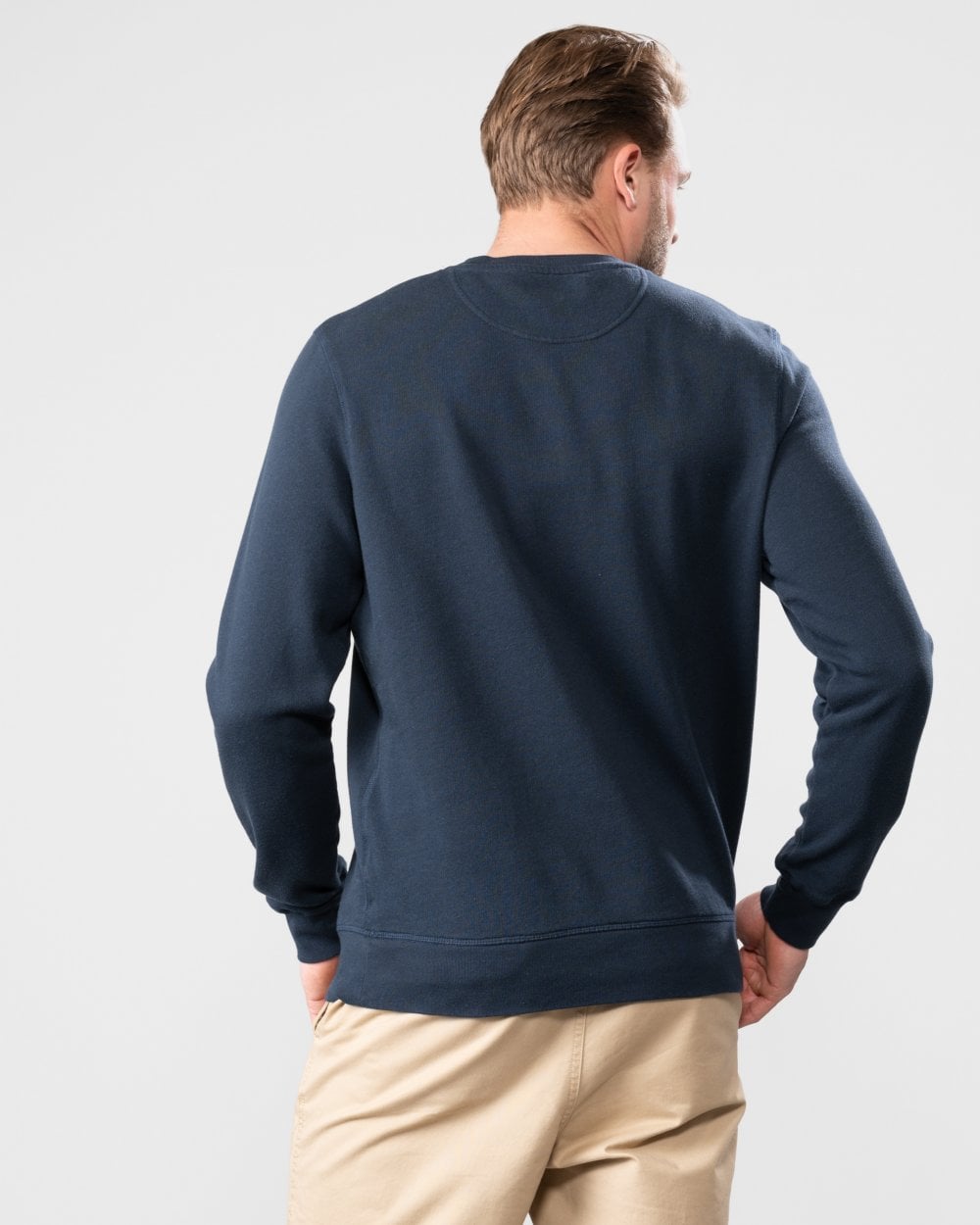 Barbour Prep Logo Crew Mens Sweatshirt - Navy