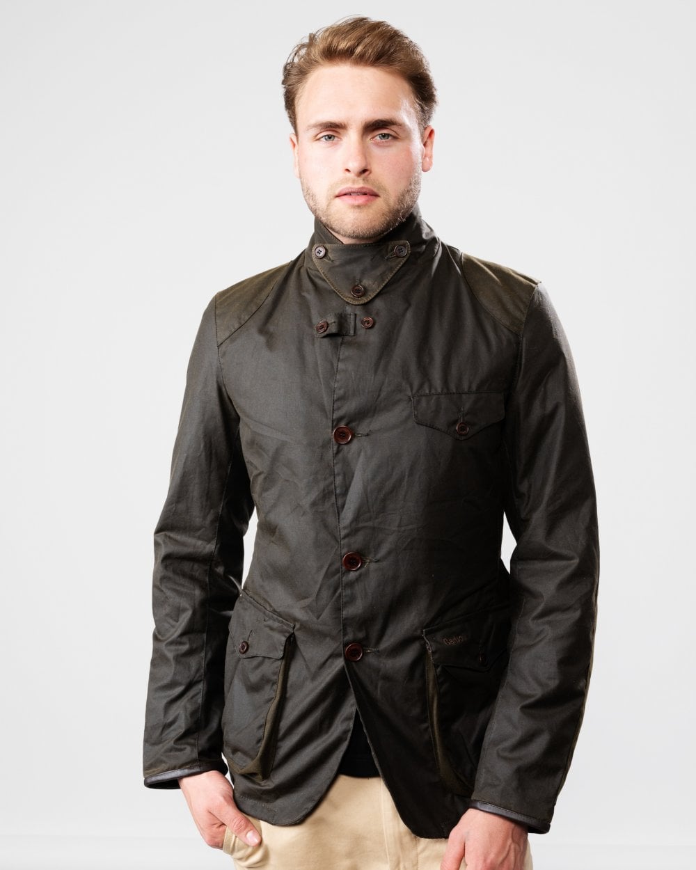 Barbour Beacon Sports Mens Jacket Olive – CHO - Main Image