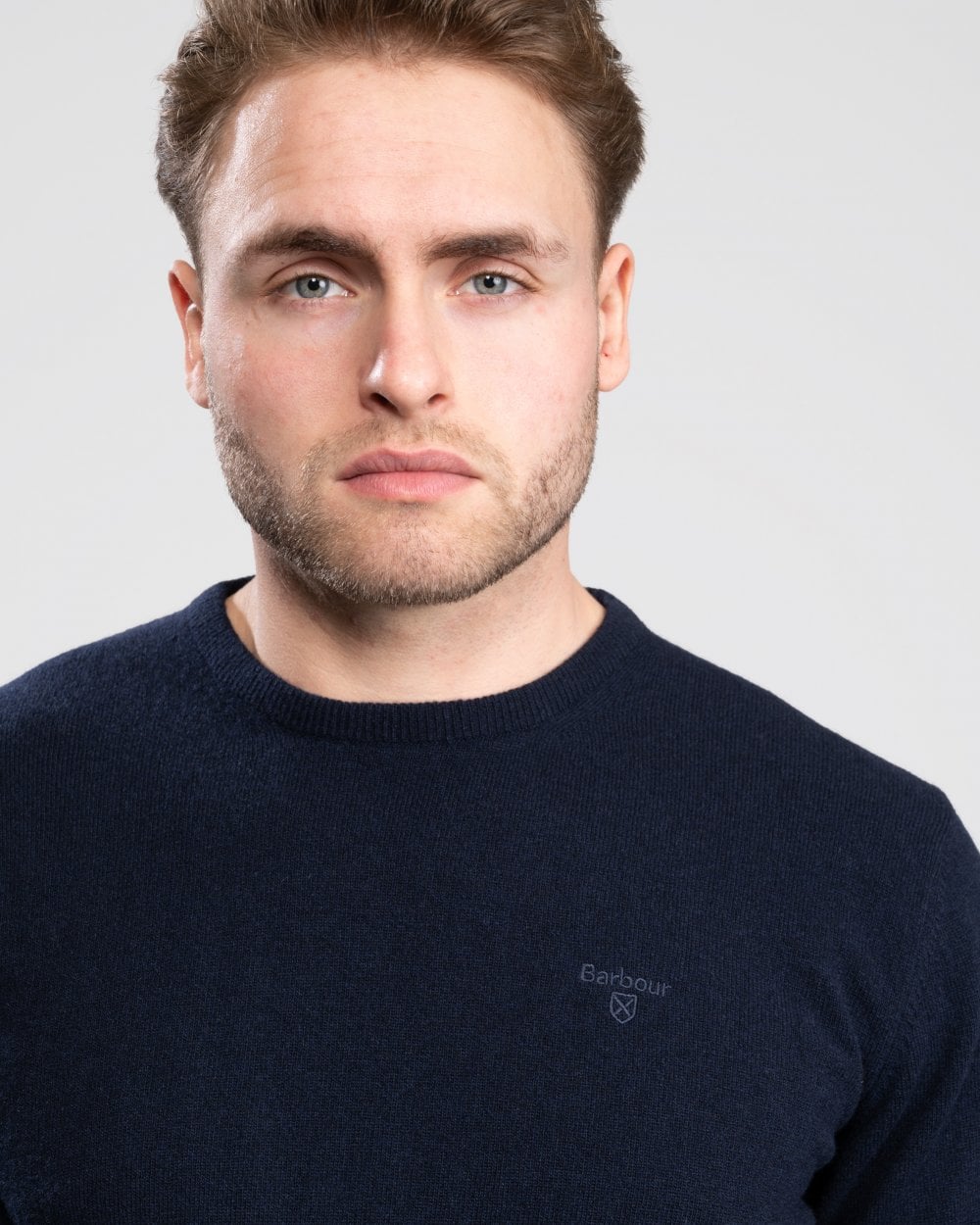 Barbour Essential Crew Neck Mens Jumper - Navy