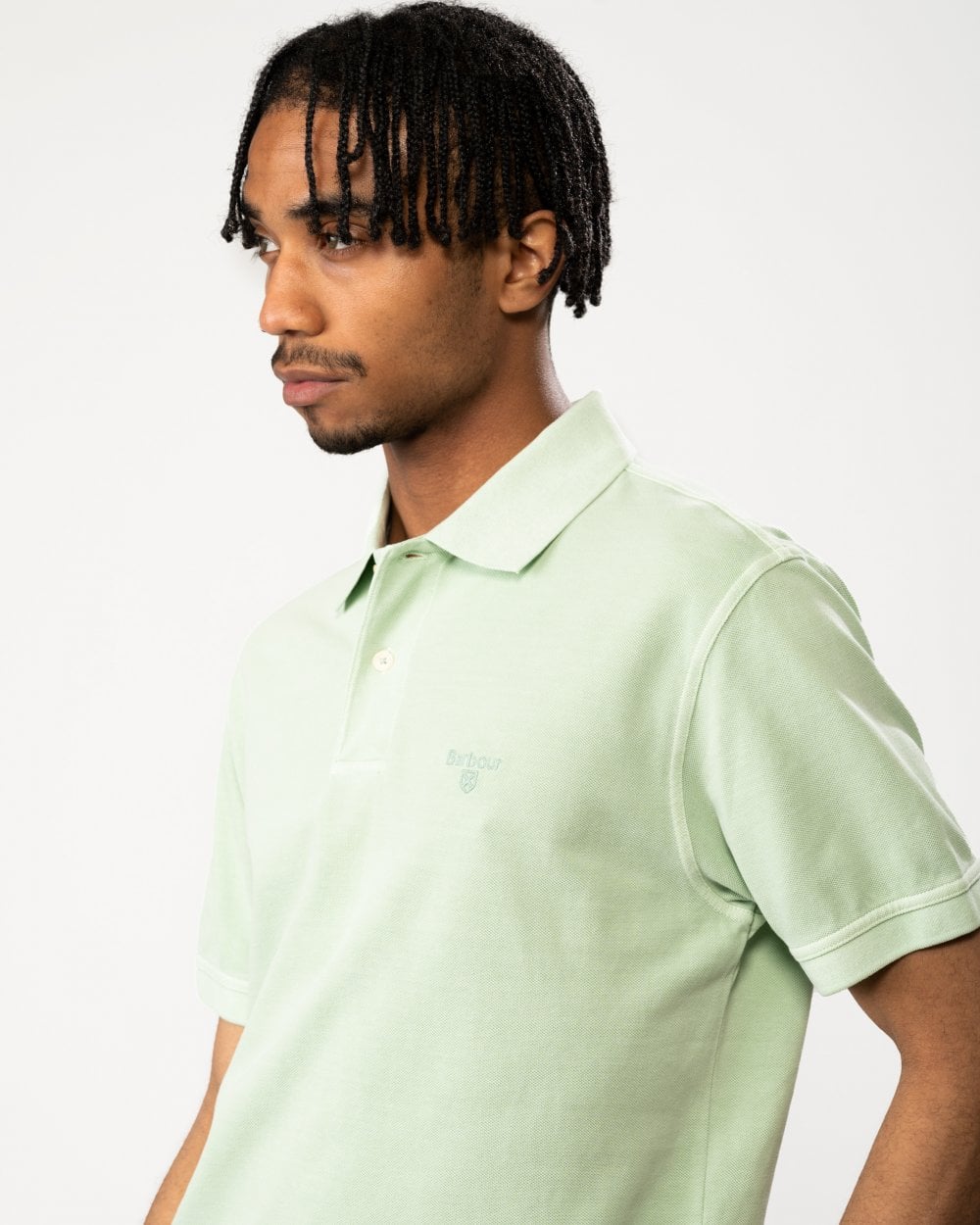 Barbour Wash Sports Mens Polo Shirt - Dusty Mint