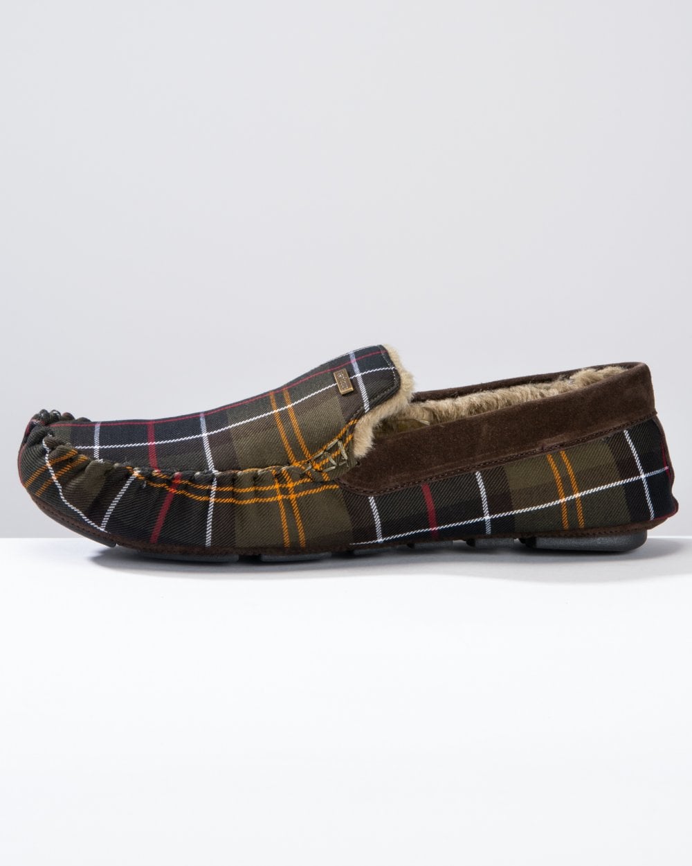 Barbour Monty Moccasin Mens Slippers - Classic Tartan