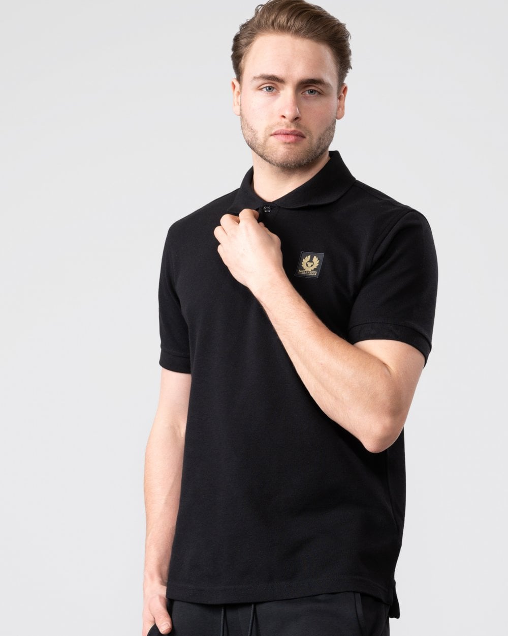 Belstaff Short Sleeved Mens Polo - Black