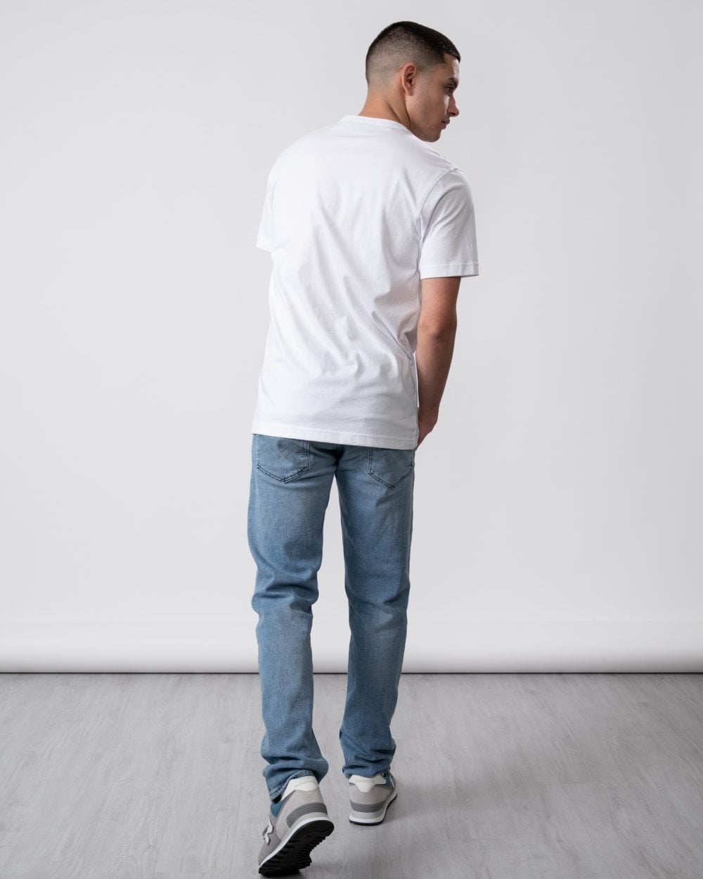 Belstaff Short Sleeved Mens Logo Patch T-Shirt - White