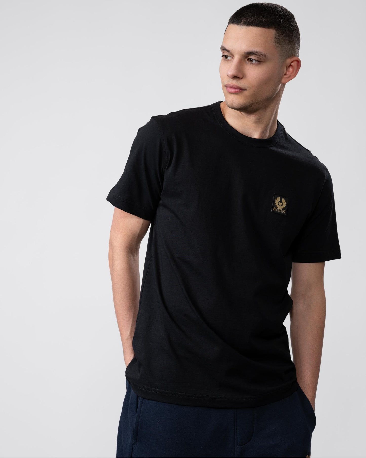 Belstaff Short Sleeved Mens Logo Patch T-Shirt