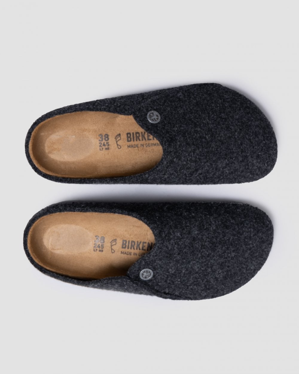 Birkenstock Zermatt Standard Wool Felt Unisex Clogs - Anthracite