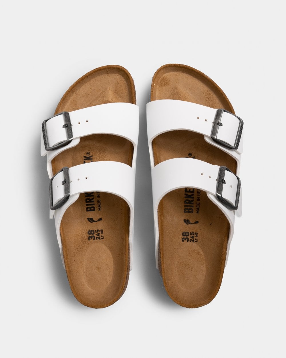 Birkenstock Arizona Narrow Birko-Flor Womens Sandals - White