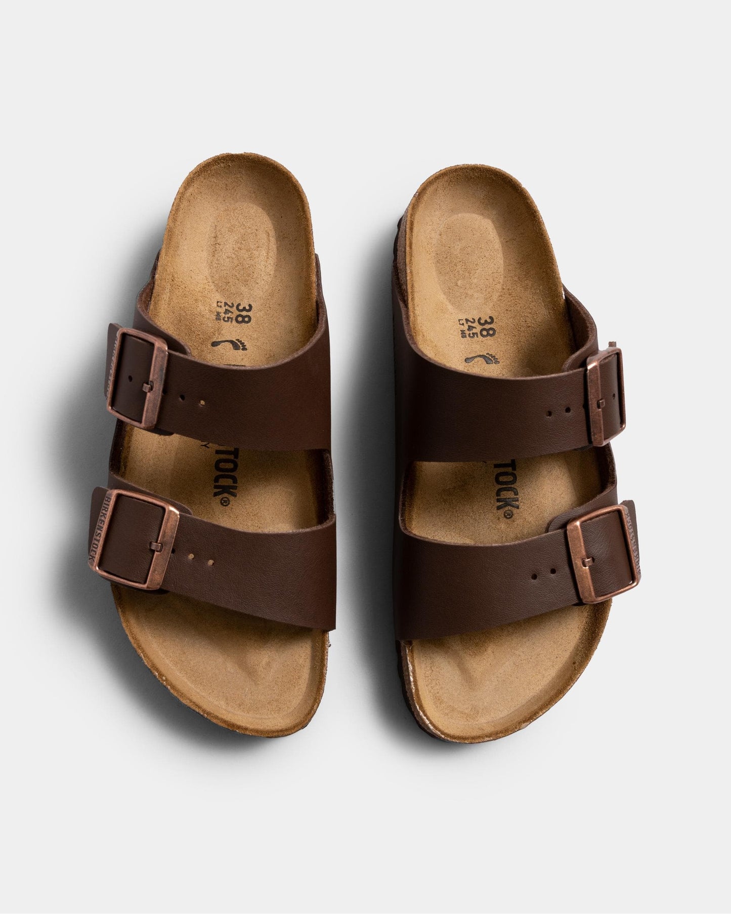 Birkenstock Arizona Narrow Birko-Flor Womens Sandals - Dark Brown
