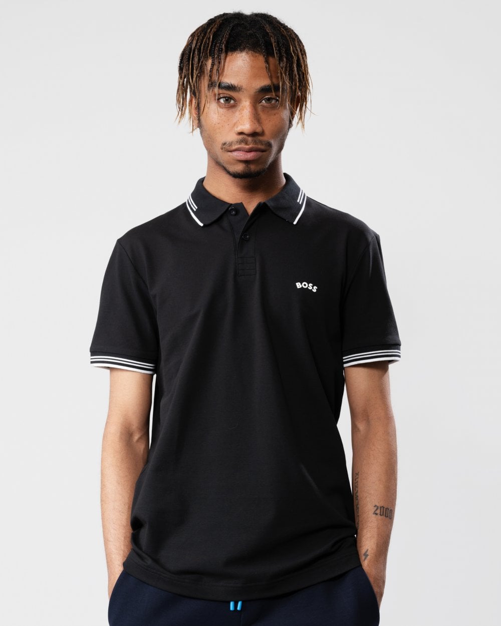 BOSS Green Paul Curved Logo Mens Polo Shirt