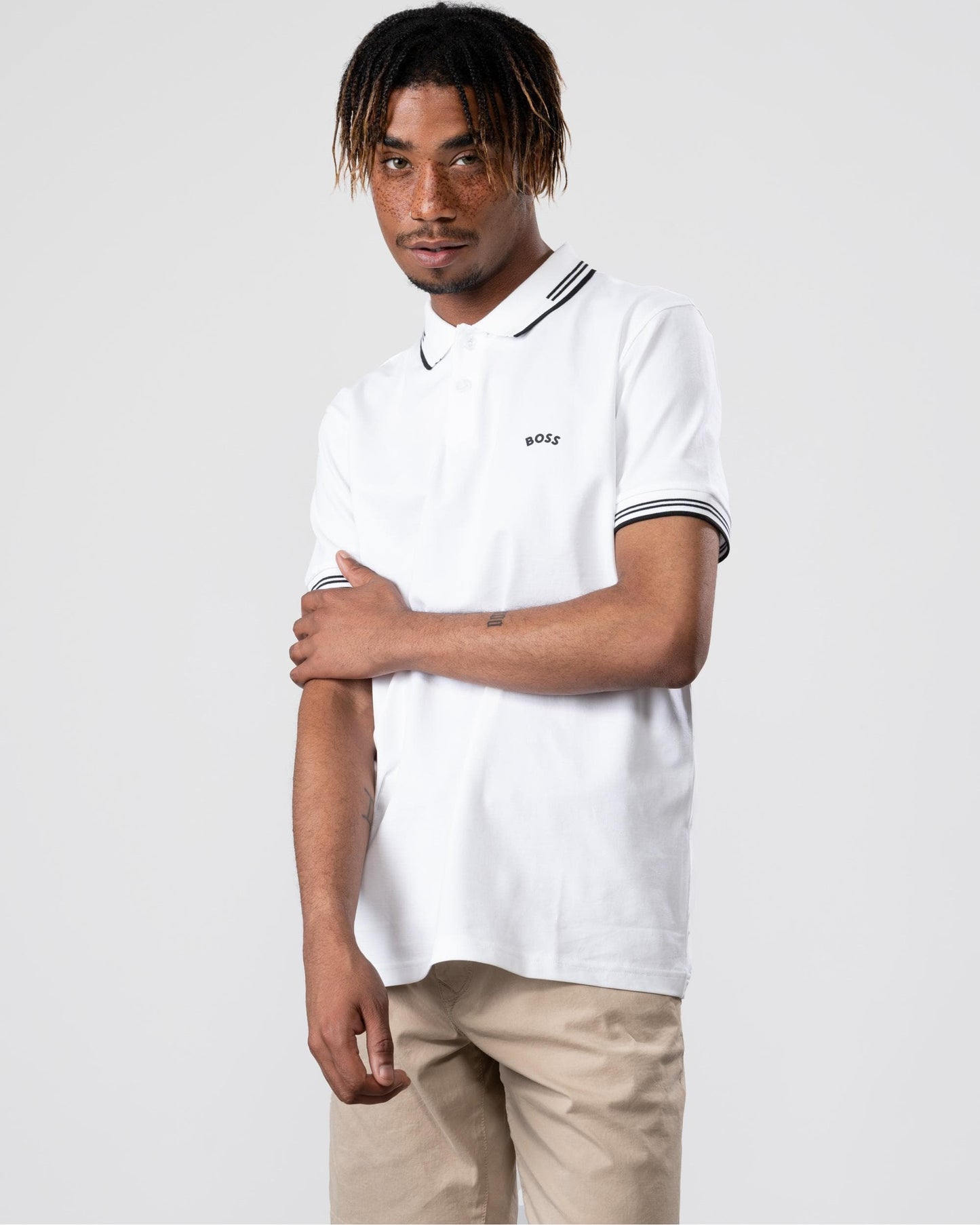 BOSS Green Paul Curved Logo Mens Polo Shirt