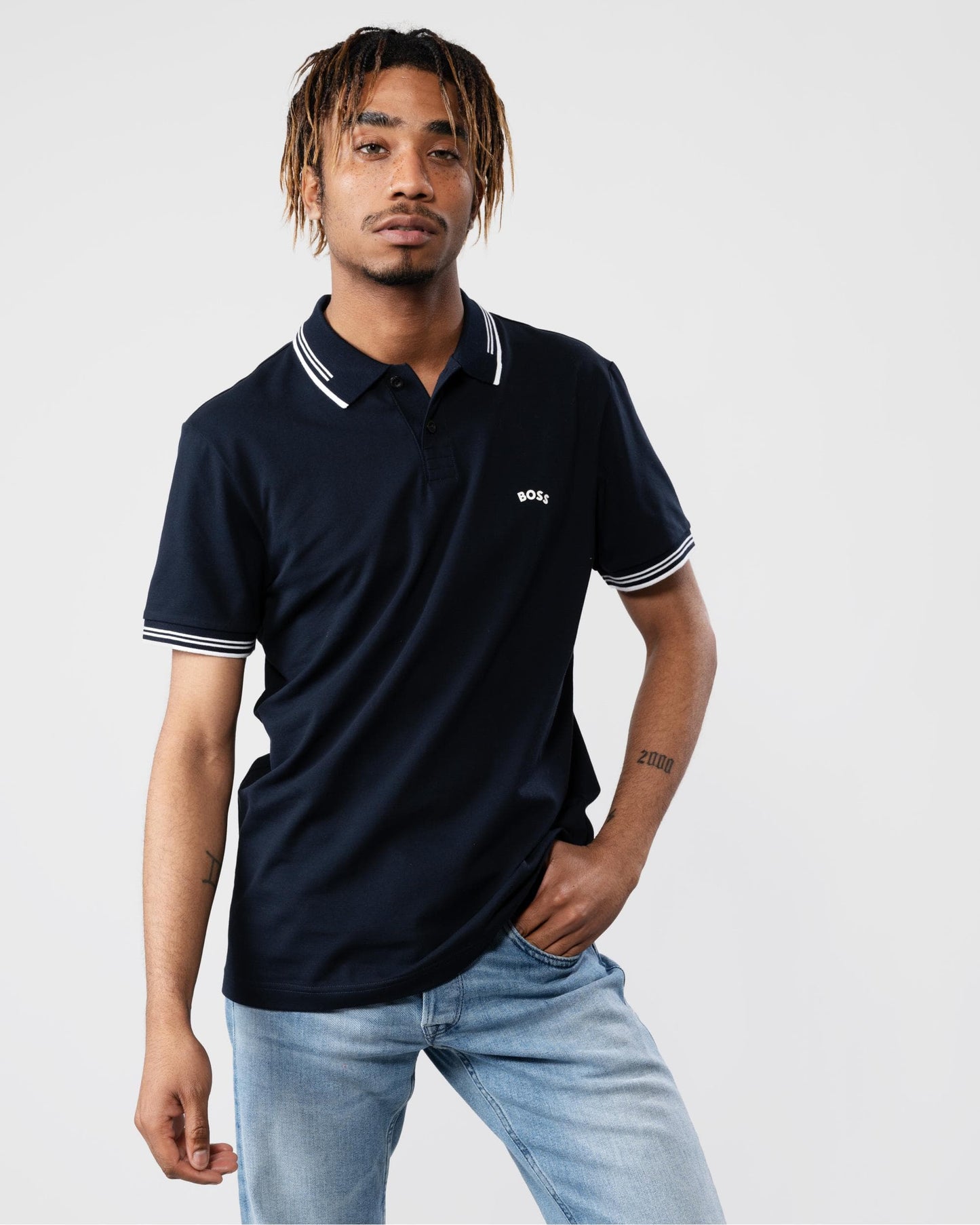 BOSS Green Paul Curved Logo Mens Polo Shirt