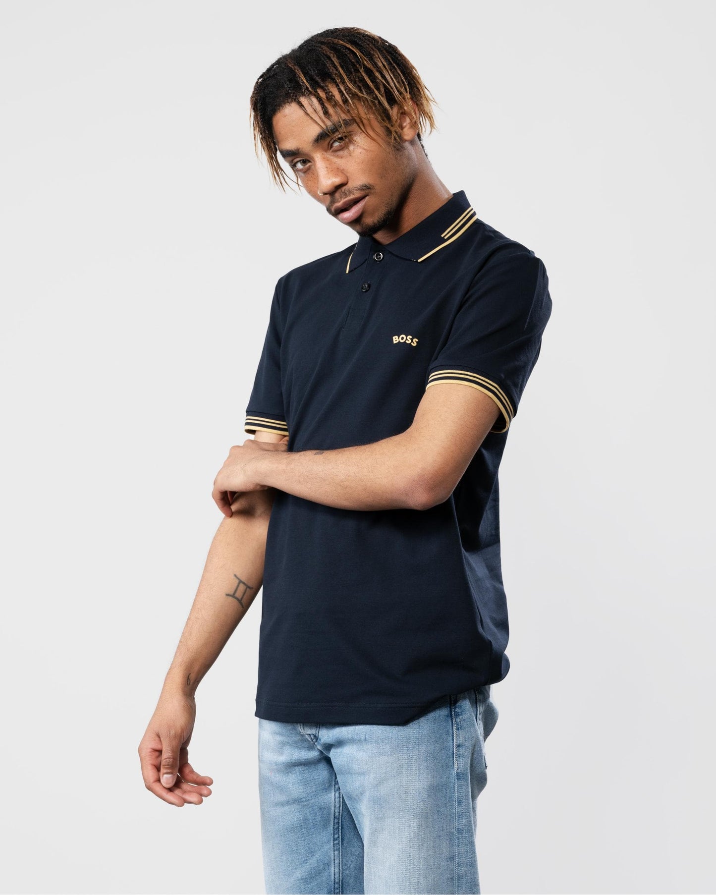 BOSS Green Paul Curved Logo Mens Polo Shirt