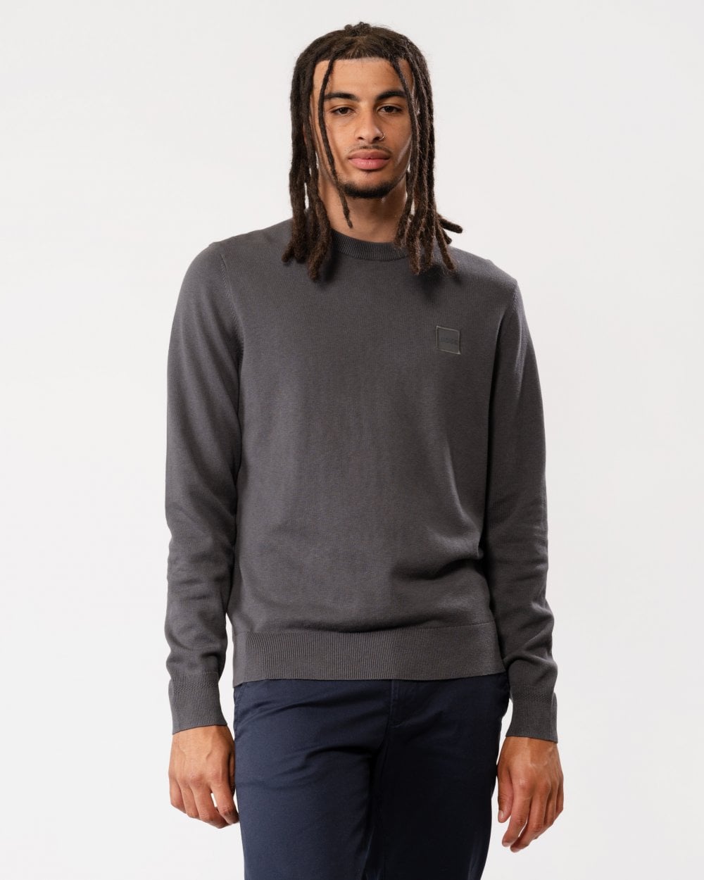BOSS Orange Kanovano Mens Cotton-Cashmere Crew Neck Sweater