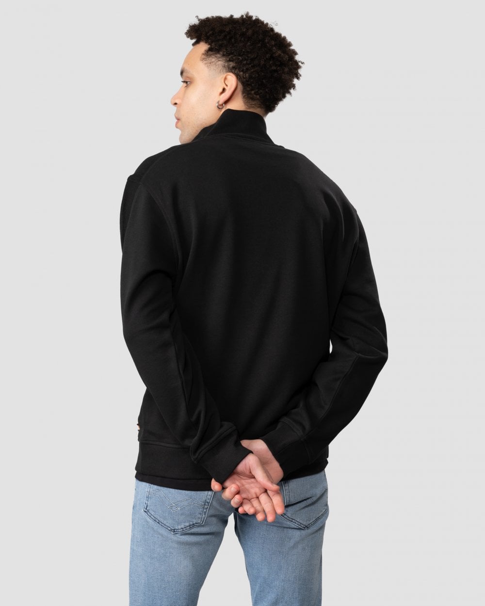 BOSS Orange Z_Patch Mens 1/4 Zip Sweatshirt