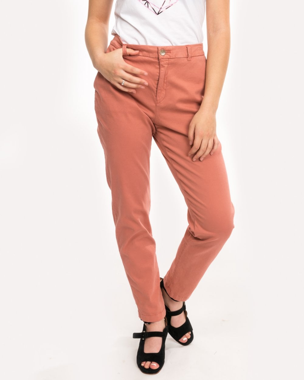 Boss Sachini2-D Womens Trousers - Light/Pastel Red