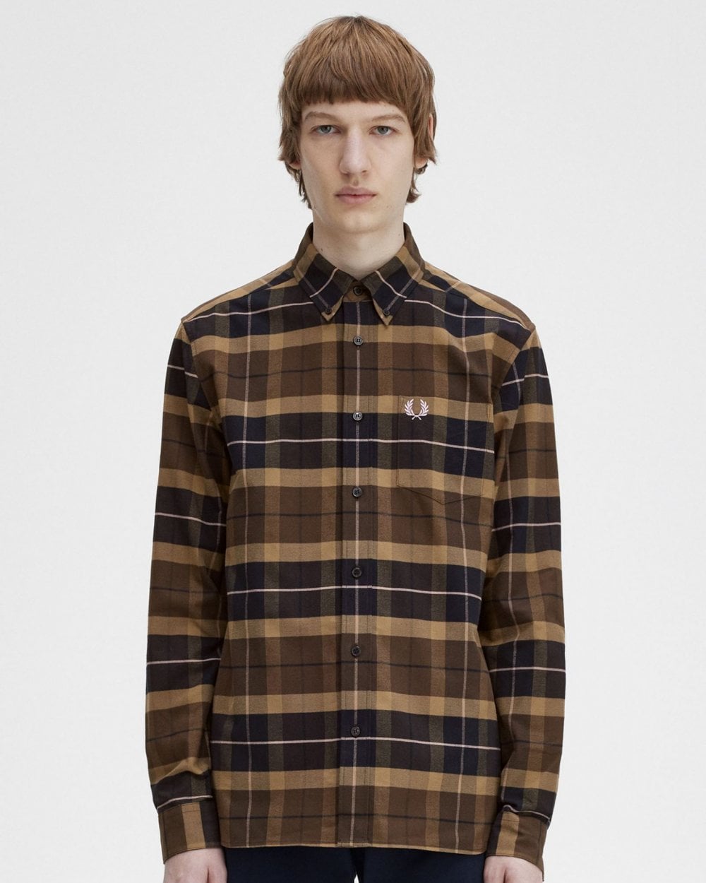 Fred Perry Mens Brushed Tartan Shirt