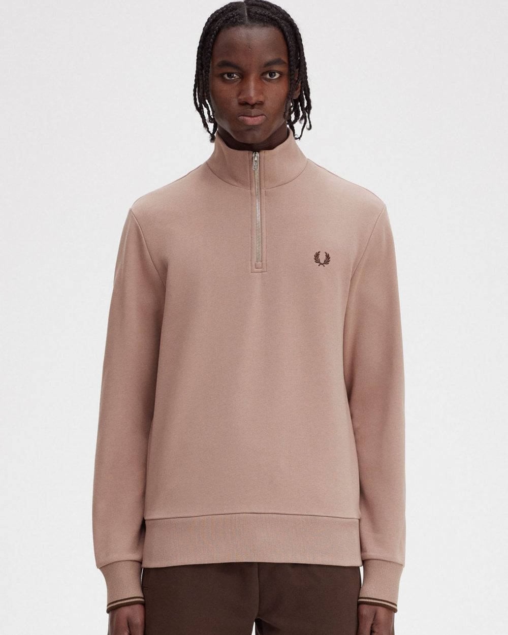 Fred Perry Mens Half Zip Sweatshirt