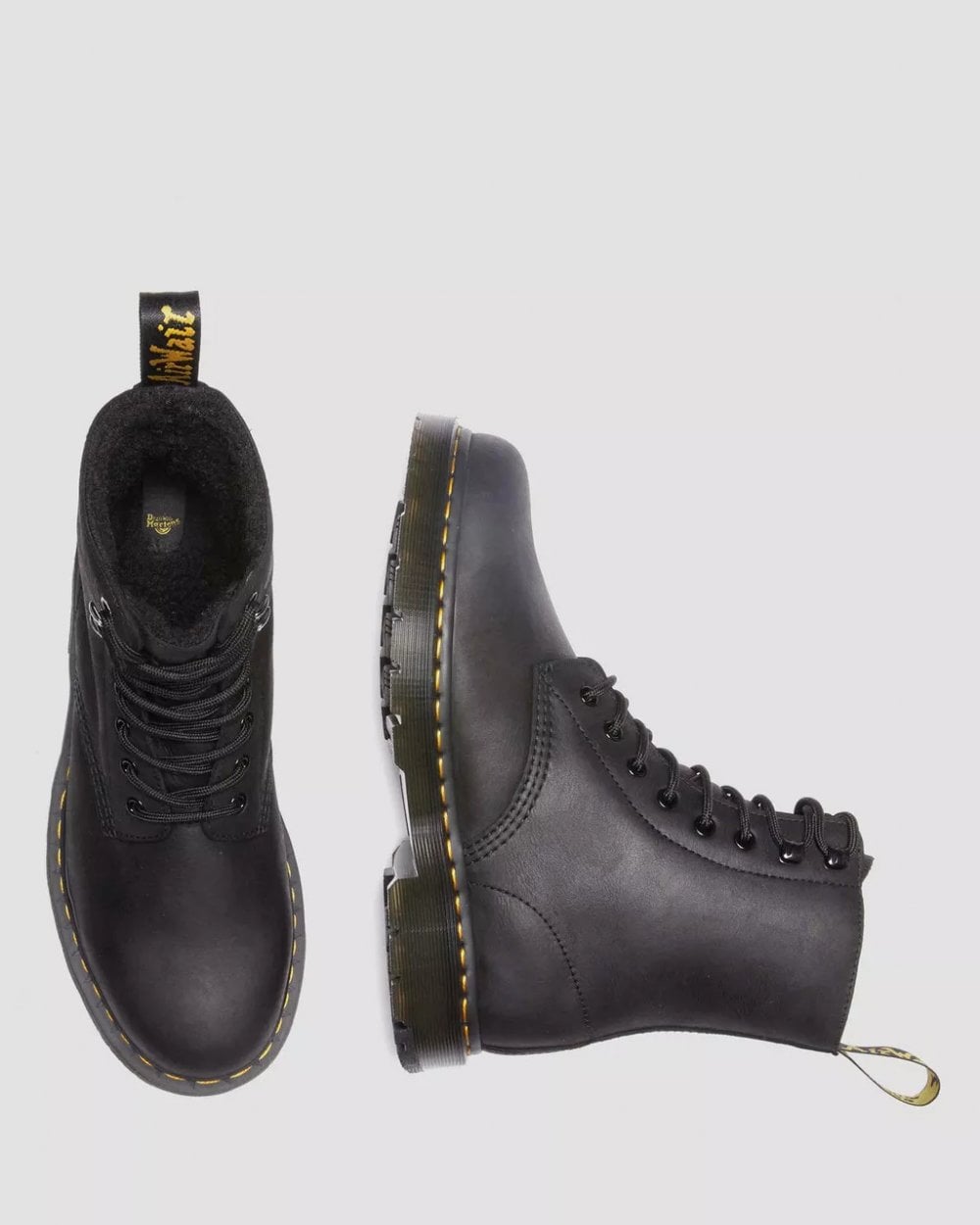 Dr Martens 1460 Pascal Outlaw Womens Fleece Lined WinterGrip Boots - Black