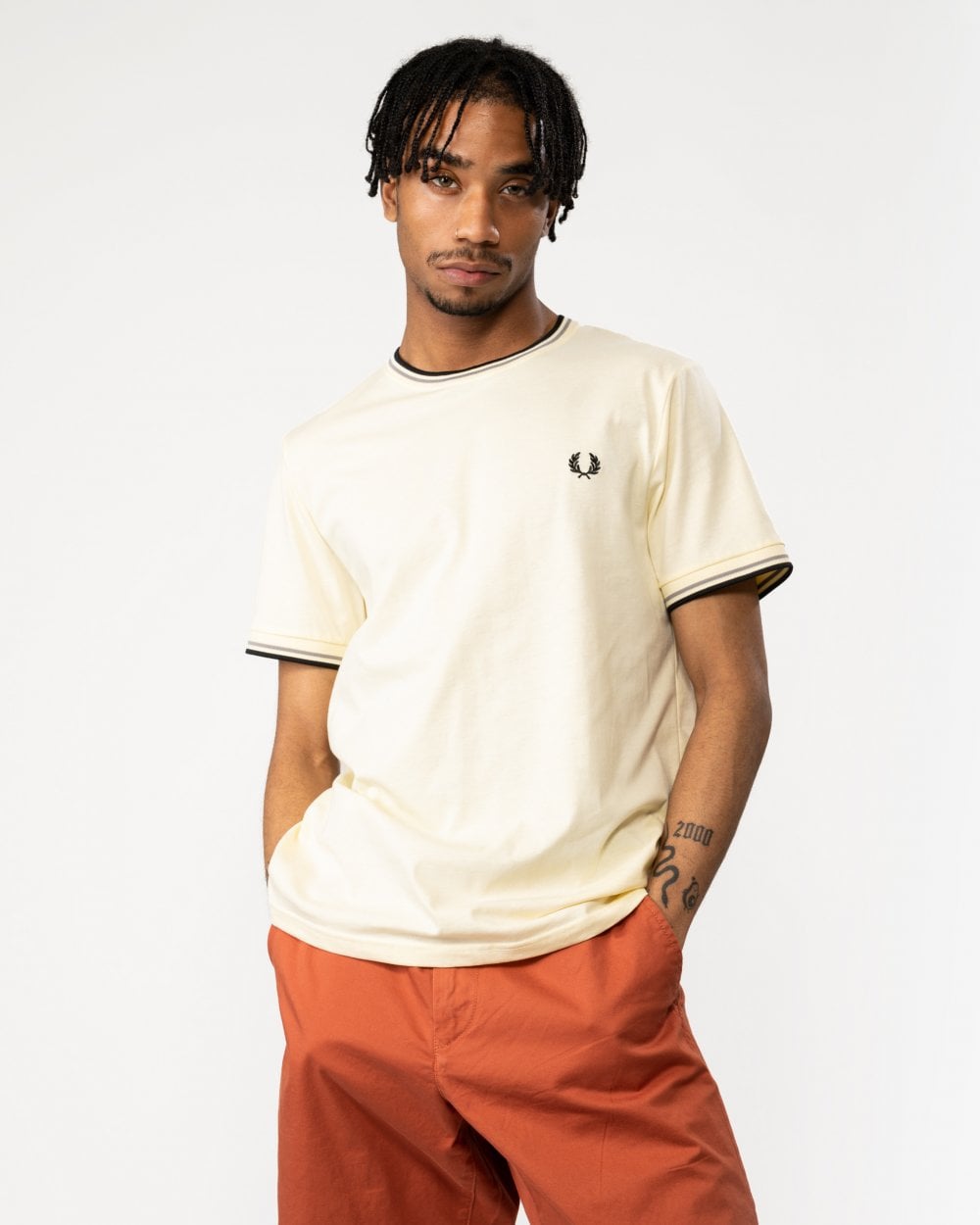 Fred Perry Mens Twin Tipped T-Shirt