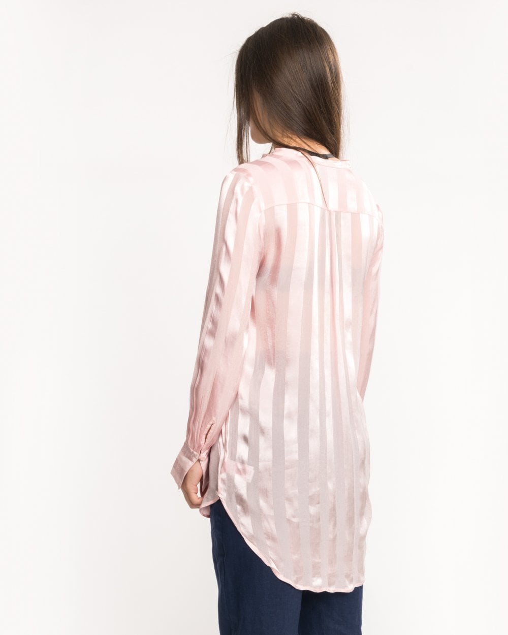 French Connection Katalina Striped Floral Embroidered Blouse