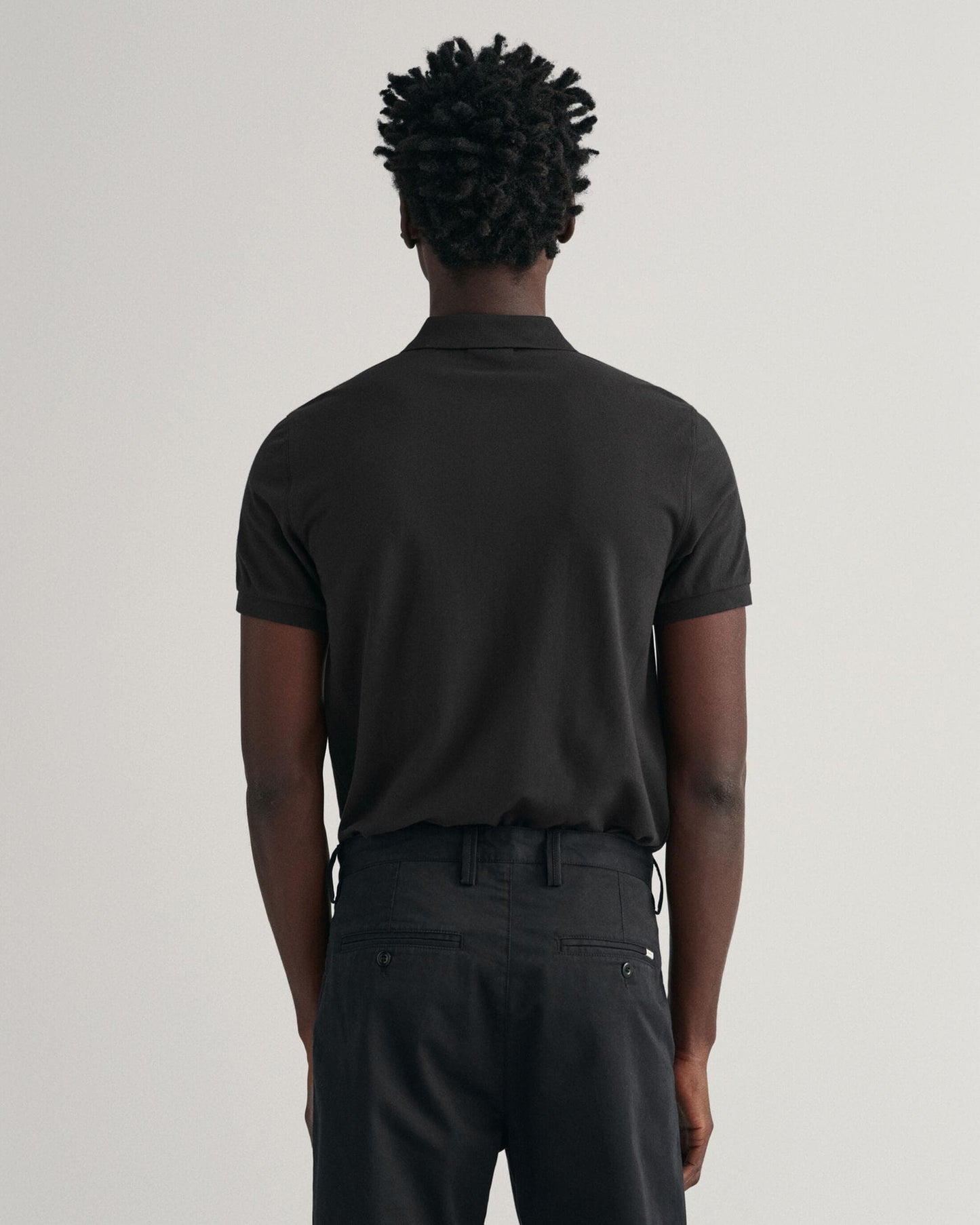 GANT Mens Slim Fit Short Sleeve Shield Logo Pique Polo - 5 Black