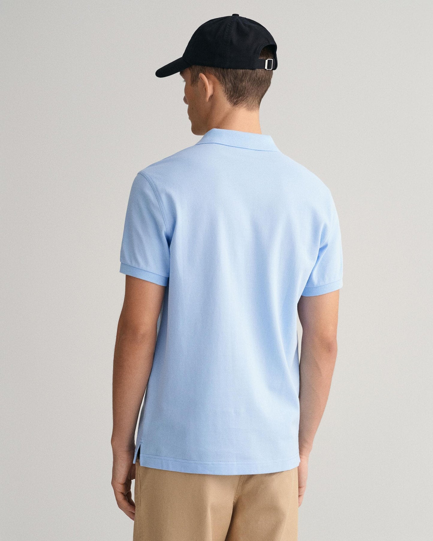 GANT Mens Slim Fit Short Sleeve Shield Logo Pique Polo - 468 Capri Blue