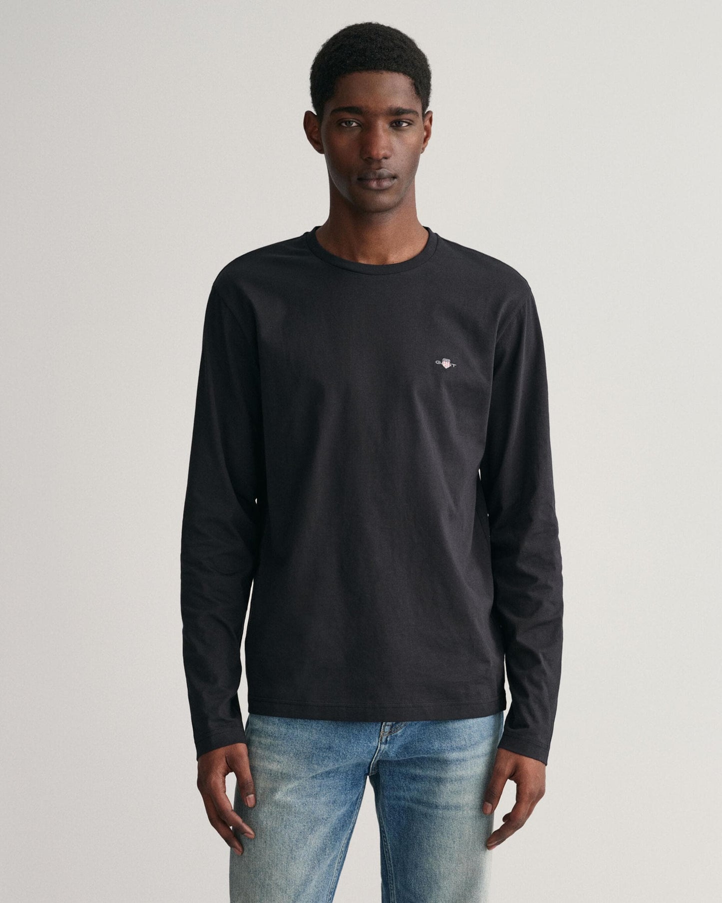 GANT Mens Regular Fit Long Sleeve Shield Logo T-Shirt