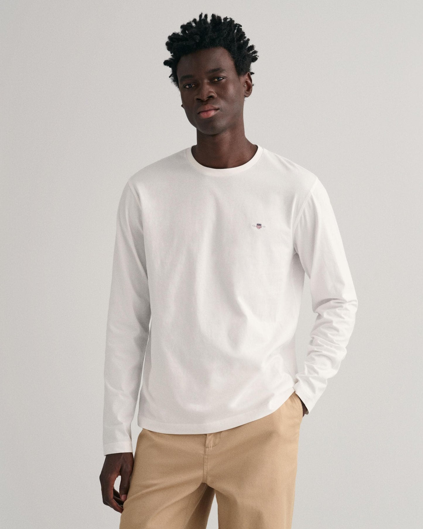 GANT Mens Regular Fit Long Sleeve Shield Logo T-Shirt