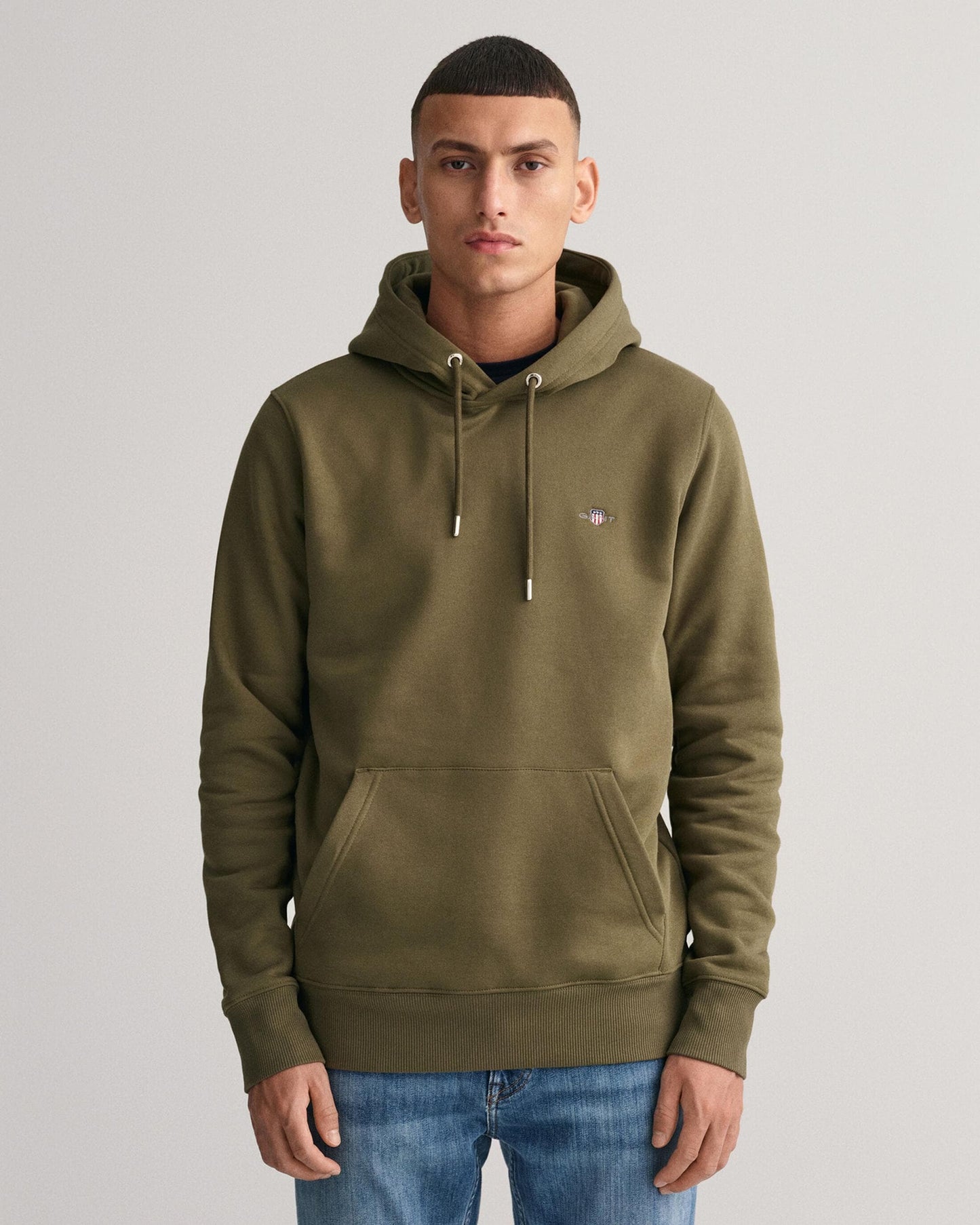 GANT Mens Regular Fit Shield Logo Pullover Hoodie