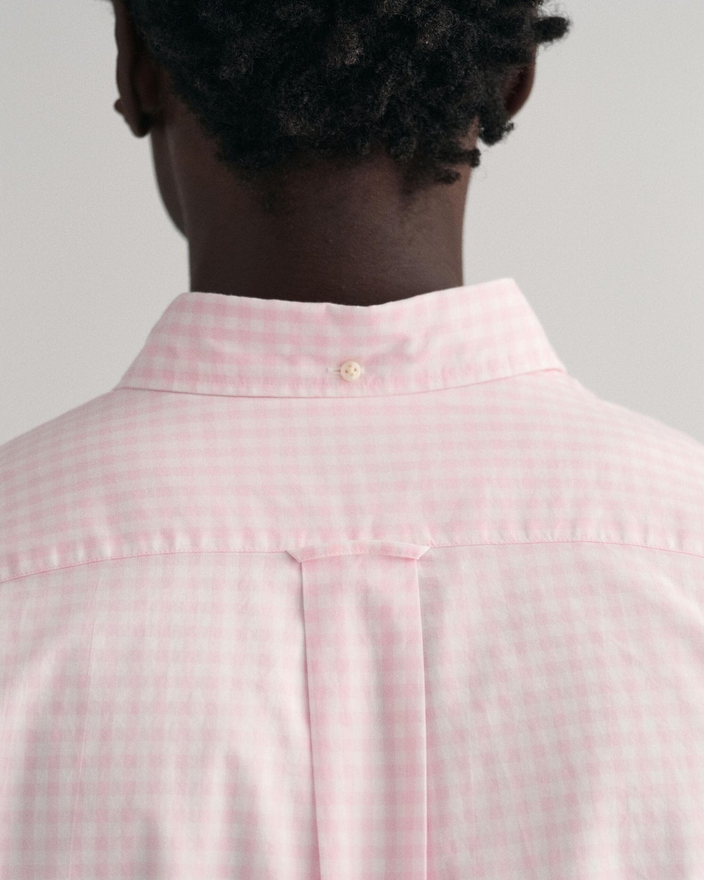 GANT Mens Regular Fit Long Sleeve Poplin Gingham Shirt - 662 Light Pink