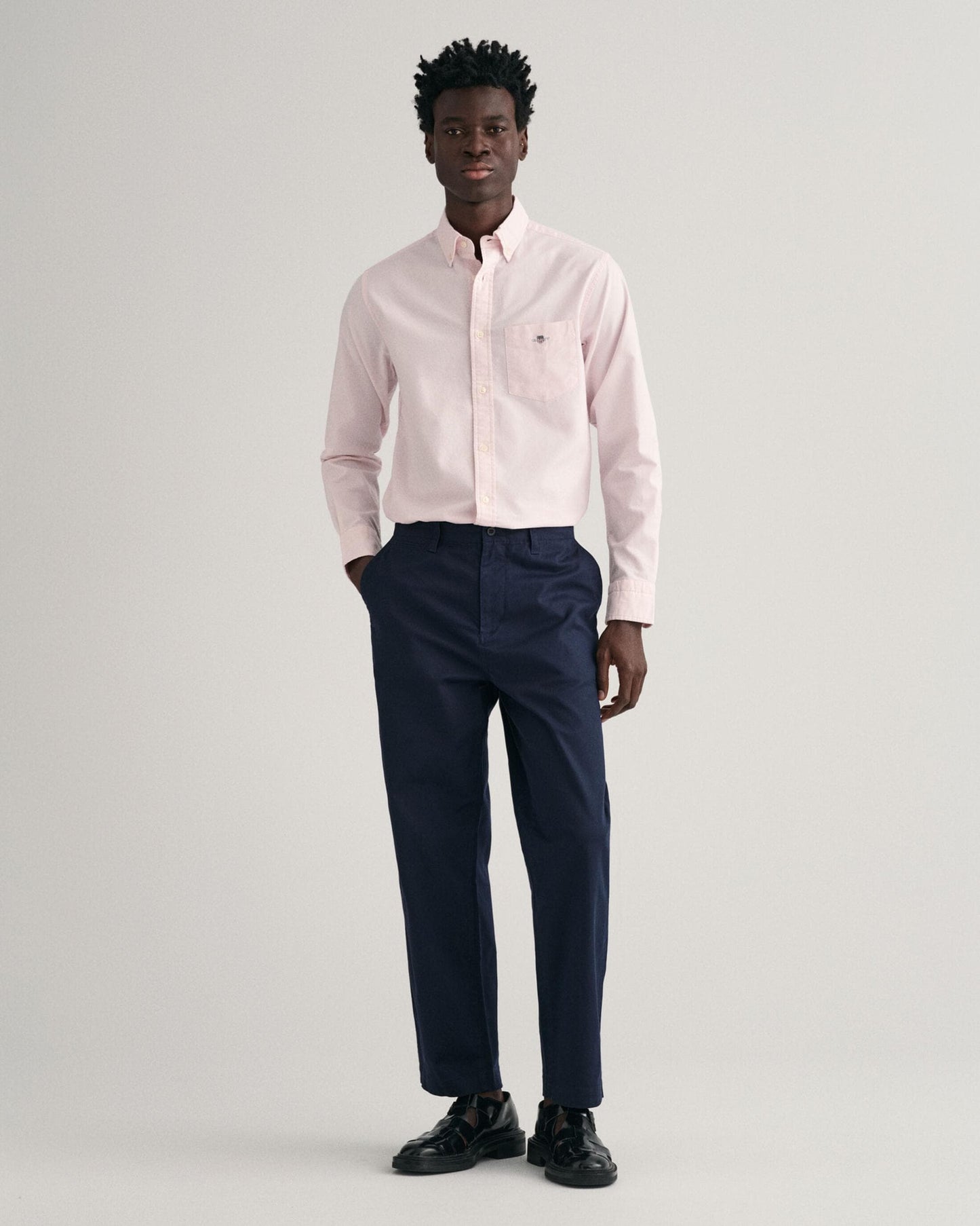 GANT Mens Regular Fit Long Sleeve Oxford Shirt - 662 Light Pink