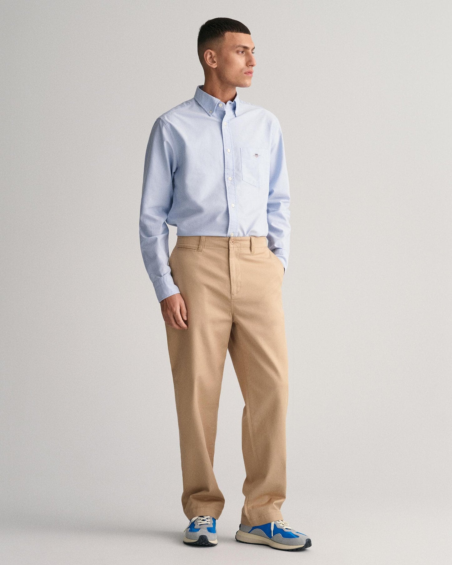 GANT Mens Regular Fit Long Sleeve Oxford Shirt - 455 Light Blue