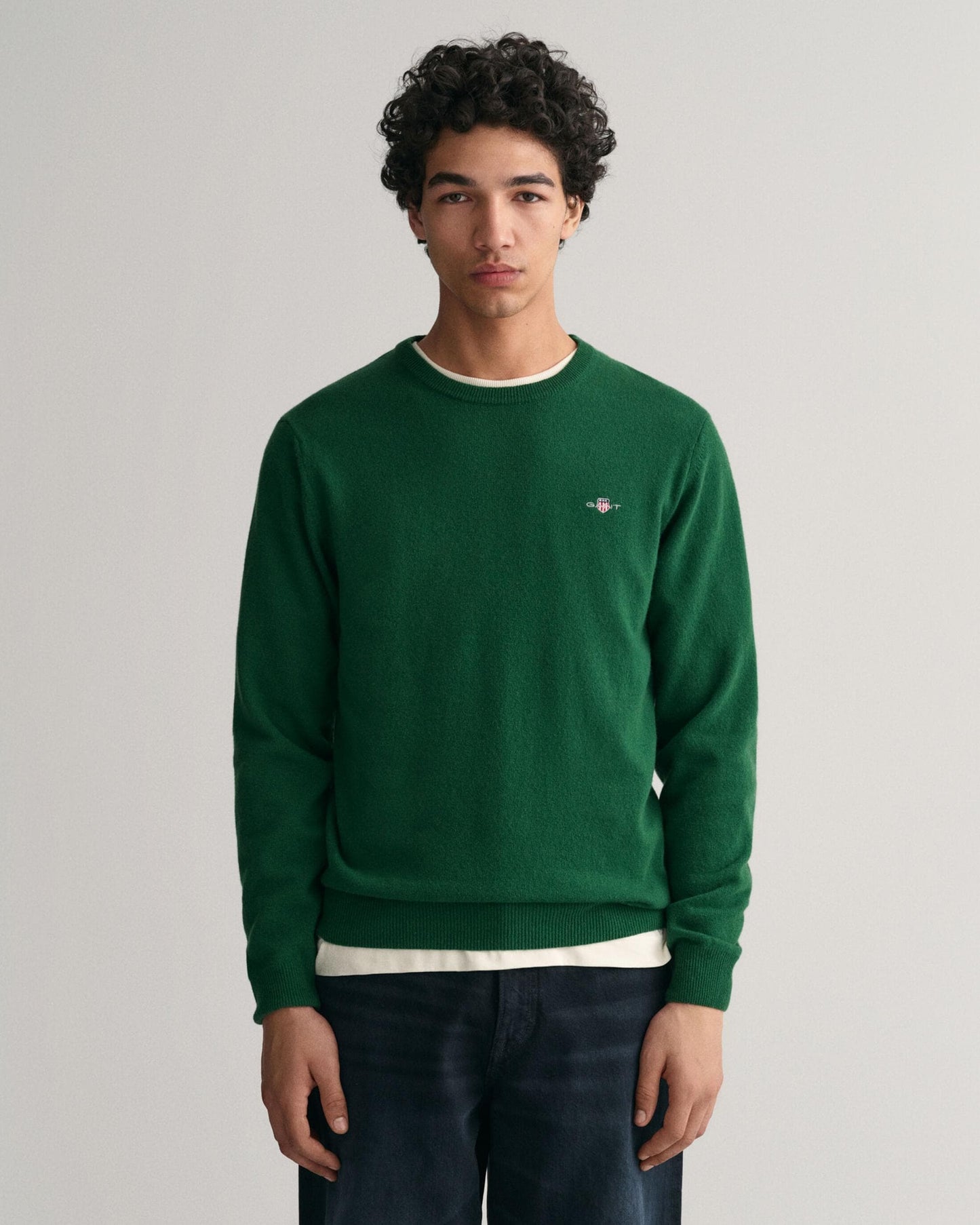 GANT Mens Superfine Lambswool Crew Neck Jumper