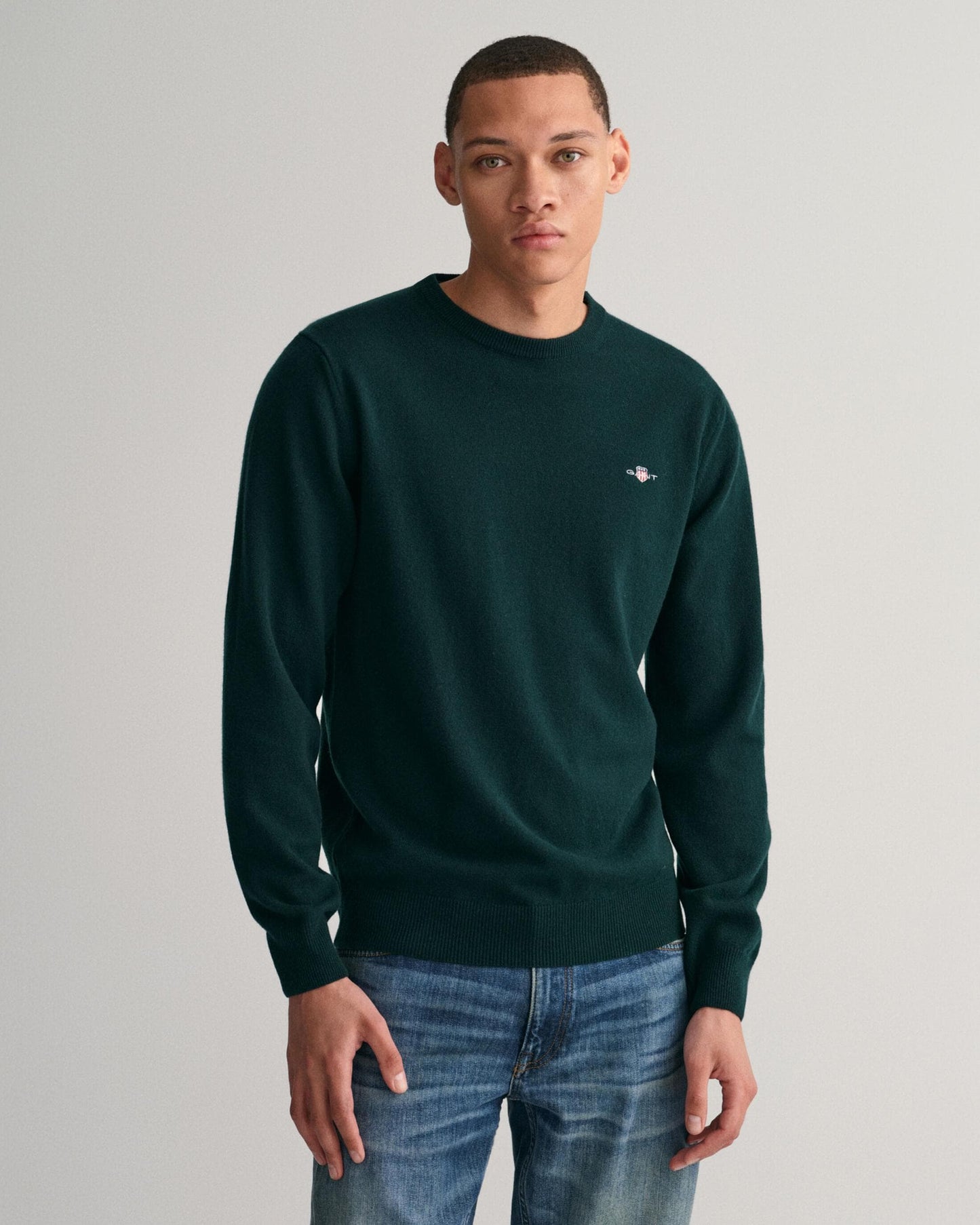 GANT Mens Superfine Lambswool Crew Neck Jumper