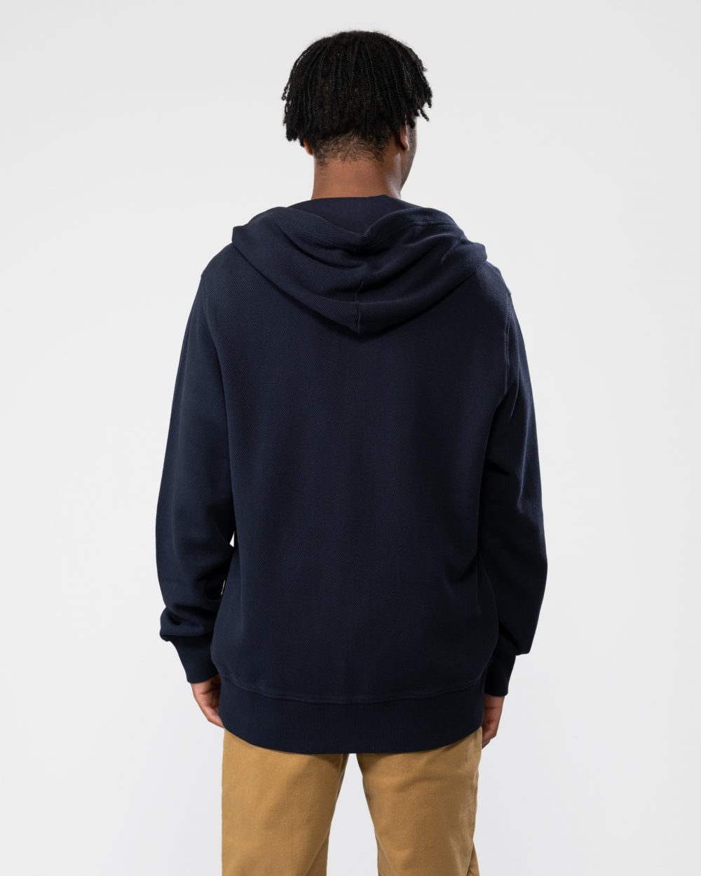 GANT Mens Waffle Texture Zip Hoodie