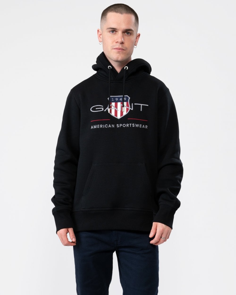 GANT Mens Regular FIt Archive Shield Pullover Hoodie