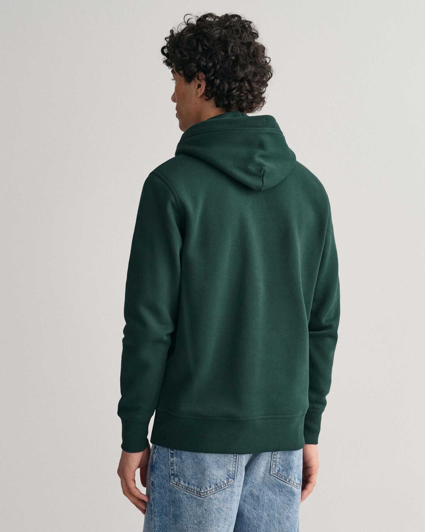 GANT Mens Regular FIt Archive Shield Pullover Hoodie - 374 Tartan Green
