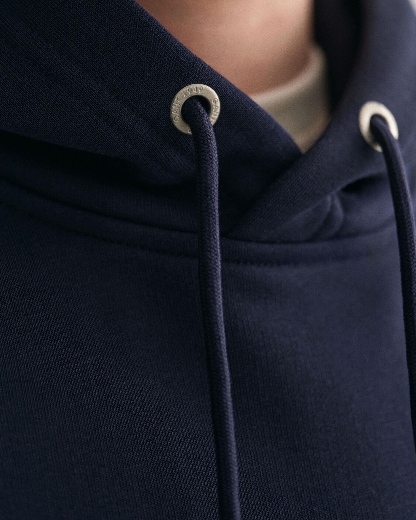 GANT Mens Regular Fit Medium Archive Shield Pullover Hoodie - 433 Evening Blue