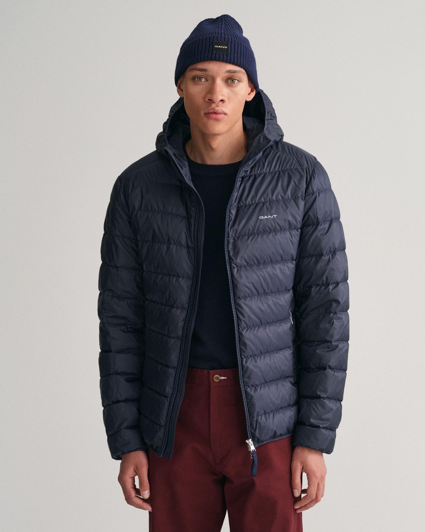 GANT Mens Light Down Hooded Jacket