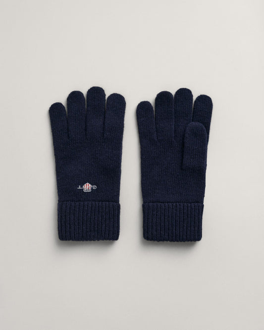 GANT Shield Wool Gloves - 410 Marine