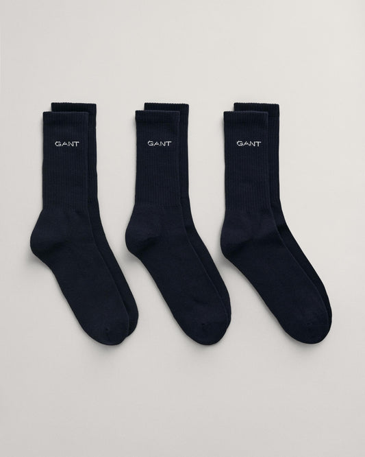 GANT Mens Sport Socks 3-Pack - 410 Marine