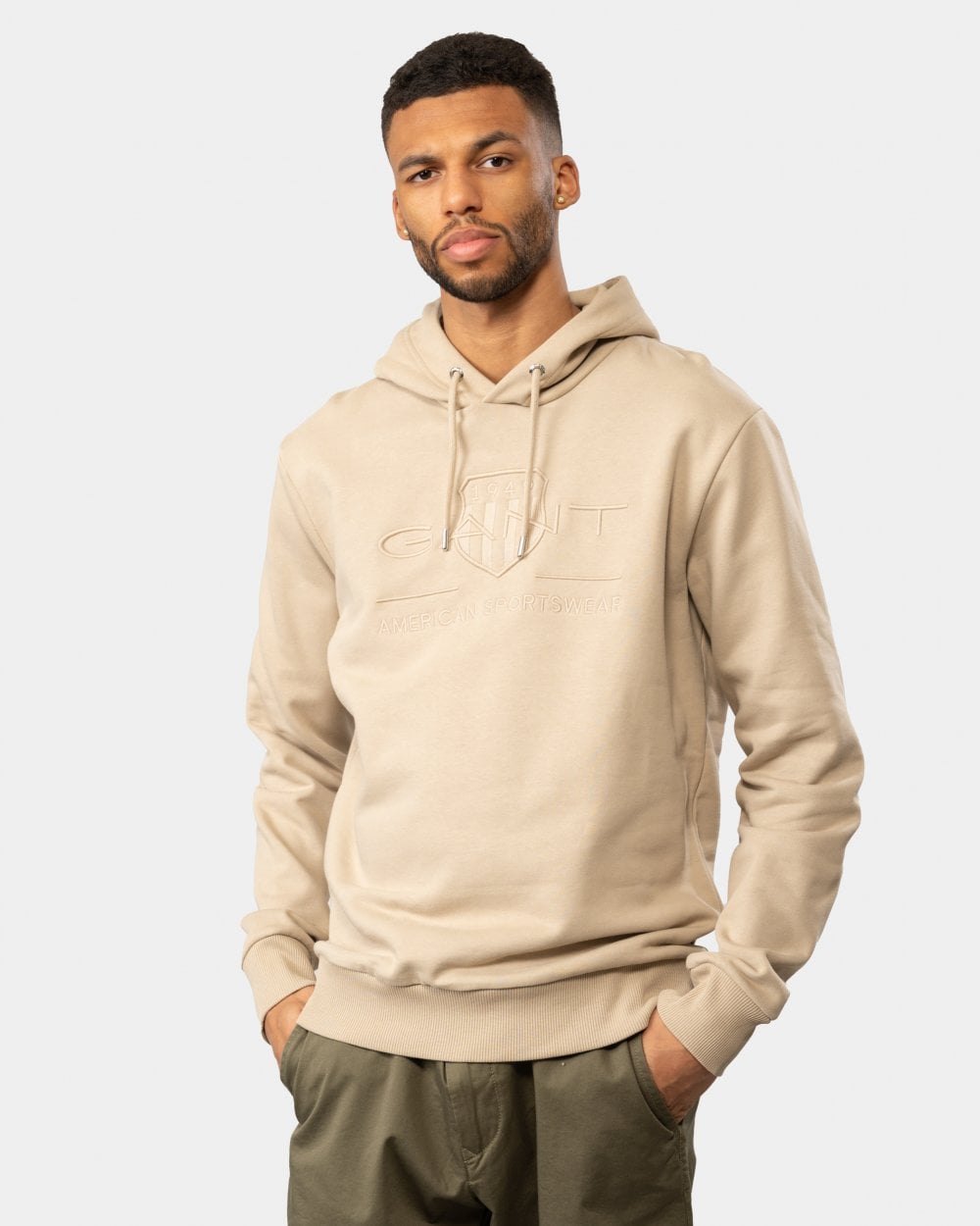 GANT Tonal Archive Shield Mens Hoodie